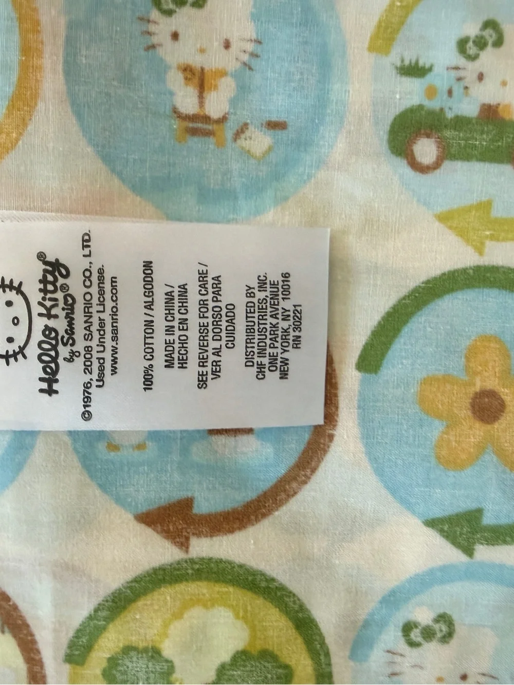 Hello Kitty Sanrio Full Sheet Set 6 Pc 100% Cotton Sheets Pillowcases & Shams